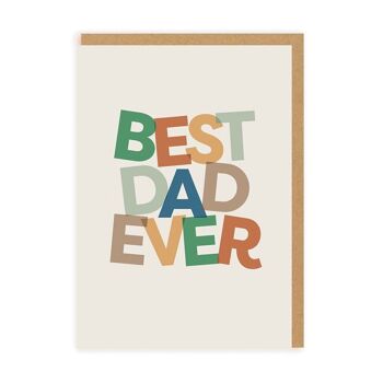 Carte typographique pour la fête des pères du meilleur papa de tous les temps (8678)