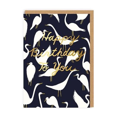 Happy Birthday Bird Repeat Greeting Card