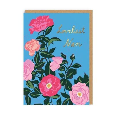 Roses Loveliest Nan Muttertagskarte