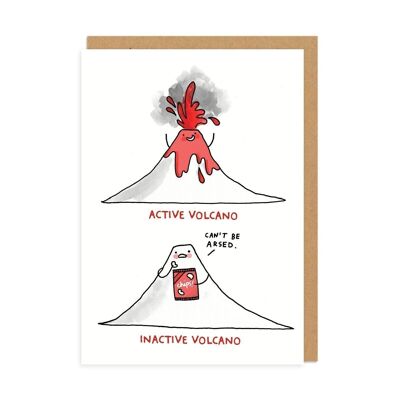 Cartolina d'auguri vulcano inattivo