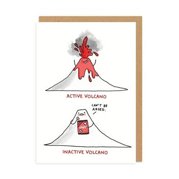 Volcan inactif Carte de vœux 1