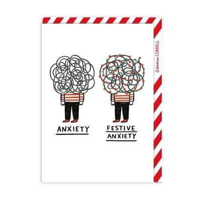 Carte de Noël d'anxiété festive