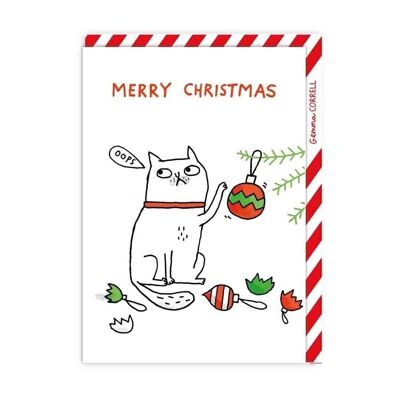 Oops Katze Weihnachtskarte
