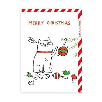 Oups chat carte de Noël 1