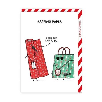 Rap-Weihnachtskarte aus Papier
