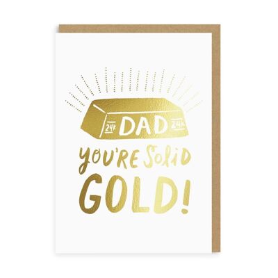 Papa, du bist Solid Gold Grußkarte