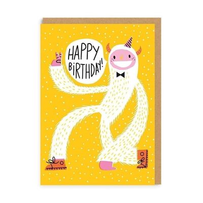 Alles Gute zum Geburtstag Yeti-Grußkarte