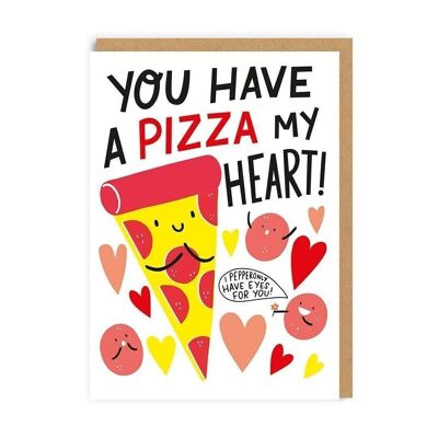 Biglietto di San Valentino "Hai una pizza nel mio cuore".
