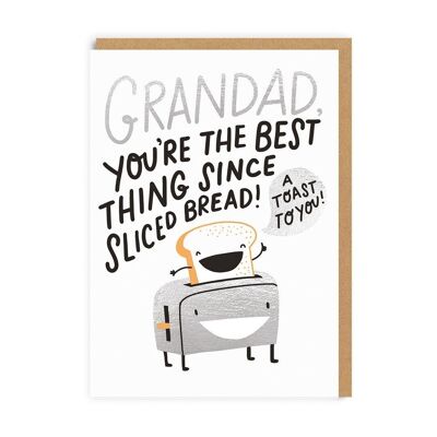 Carte de fête des pères en pain tranché grand-père (8690)