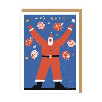 Santa He's Been Weihnachtskarte