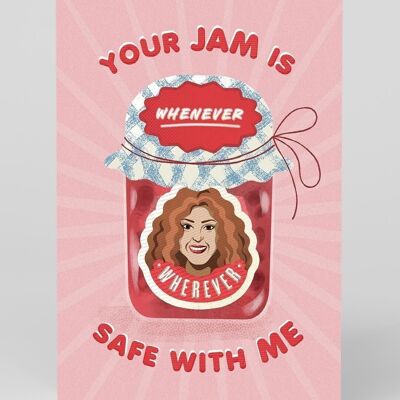 Shakira Your Jam Is Safe Greeting Card
