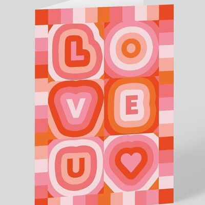 Love U 70s Greeting Card