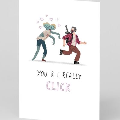 You And I Really Click Running Greeting Card