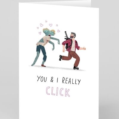 You And I Really Click Running Greeting Card