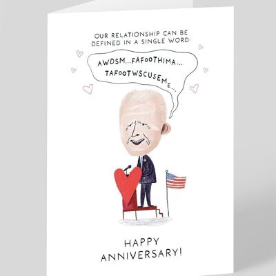 Tarjeta de aniversario de Joe Biden Weird Noise