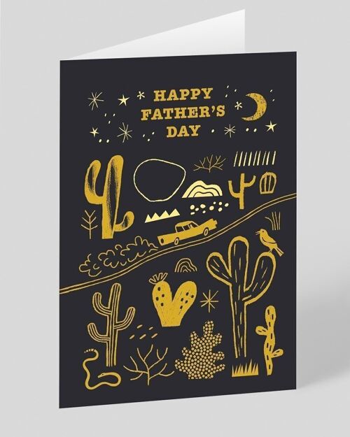 Cactus Landscape Father's Day Card