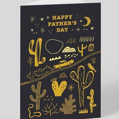 Cactus Landscape Father's Day Card