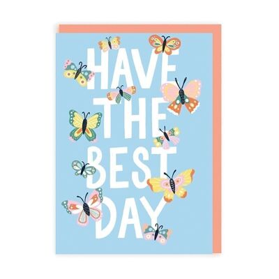 Passez la meilleure journée avec des papillons Carte de vœux