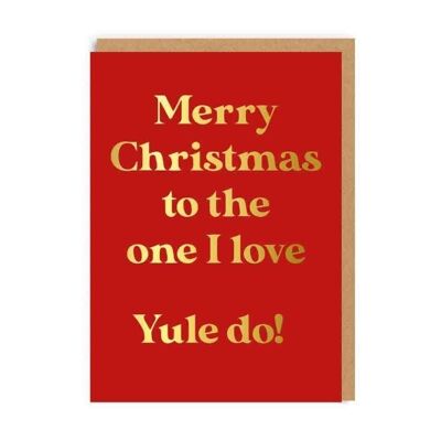 Eine „I Love Yule Do“-Weihnachtskarte