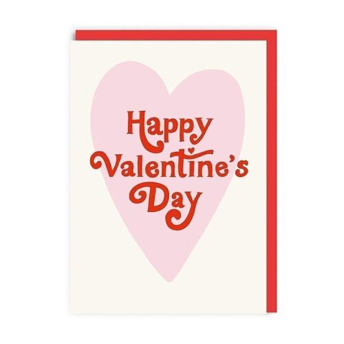 Retro Heart Typographic Valentine's Day Card