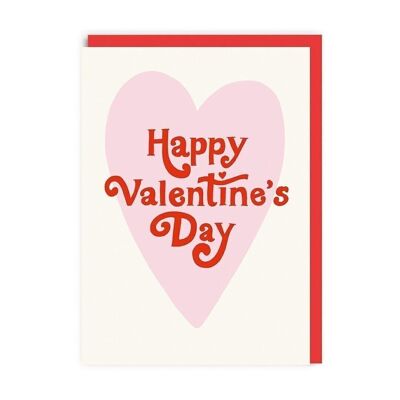 Retro Heart Typographic Valentine's Day Card