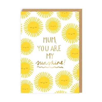 Muttertagskarte „Mama, du bist mein Sonnenschein“.