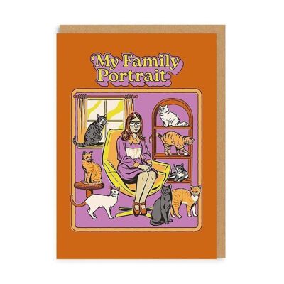 Family Portrait Cats Greeting Card