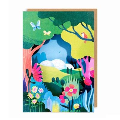 Papergang x Eden Project Biosphere View Greeting Card