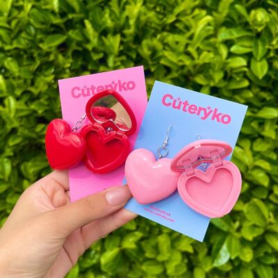 Heart Mirror Earrings