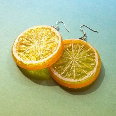 Boucles d'oreilles citron