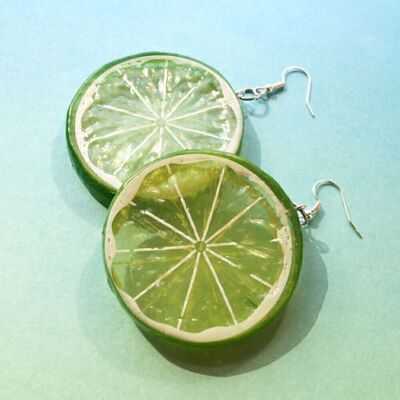 Boucles d'oreilles citron vert