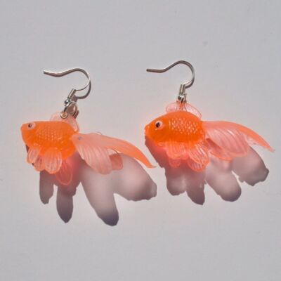 Pendientes Pez Dorado Naranja