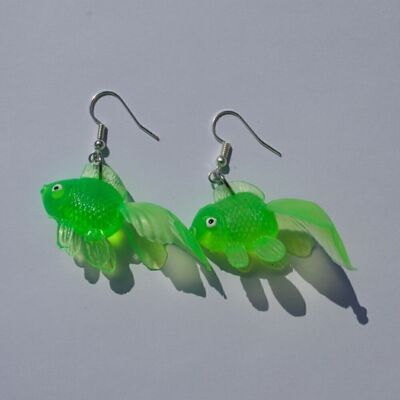 Grüne Fisch Ohrringe