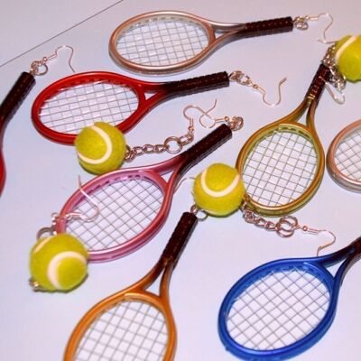 Orecchini con racchetta da tennis
