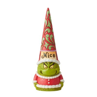 Two-Sided Naughty and Nice Grinch Gnome Figurine - The Grinch by Jim Shore