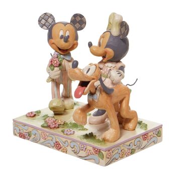 Figurine Printemps Mickey, Minnie et Pluto - Disney Traditions par Jim Shore 3