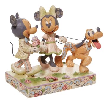 Figurine Printemps Mickey, Minnie et Pluto - Disney Traditions par Jim Shore 4