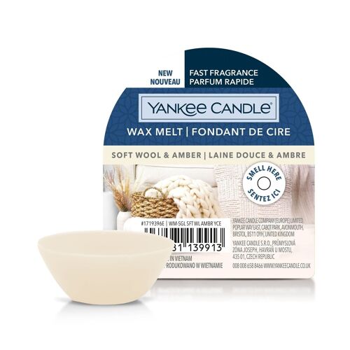 Soft Wool & Amber Signature Single Wax Melt Yankee Candle