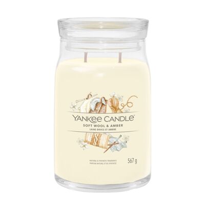 Soft Wool & Amber Signature Large Jar Yankee Candle