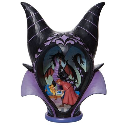 True Love's Kiss - Sleeping Beauty Maleficent Diorama Headdress Figurine - Disney Traditions by Jim Shore