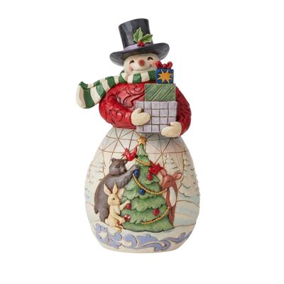 Snowman with Gifts Figurine - Heartwood Creek by Jim Shore