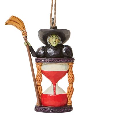 Wicked Witch with Hourglass (Hanging Ornament)