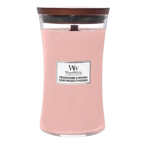 Pressed Blooms & Patchouli Large Hourglass Wood Wick Candle