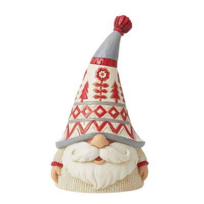 Nordic Noel Gnome in White Sweater - Heartwood Creek by Jim Shore