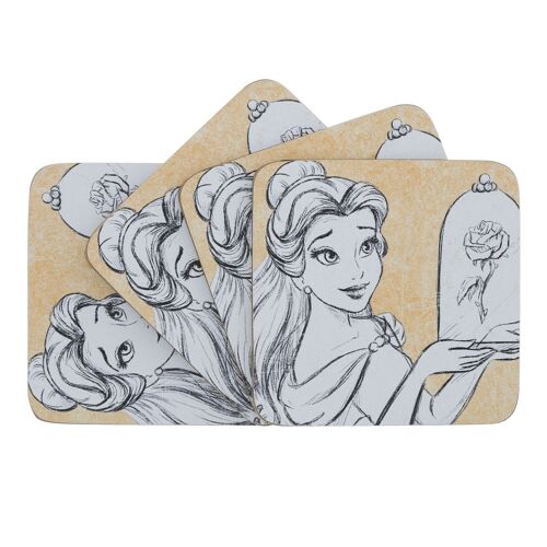 Love Blooms (Belle Coaster Set of 4) by Disney Home