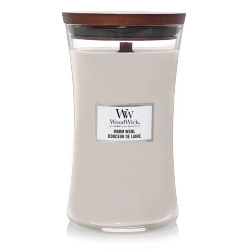 Warm Wool Large Hourglass Wood Wick Candle