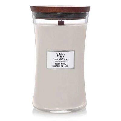 Warm Wool Large Hourglass Wood Wick Candle