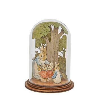 Figurine en bois Mme Rabbit avec Flopsy, Mopsy, Cotton Tail et Peter 1