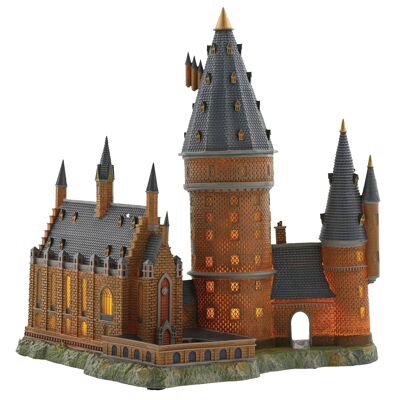 Hogwarts Great Hall and Tower Illuminated Model Building- Harry Potter Village by D56