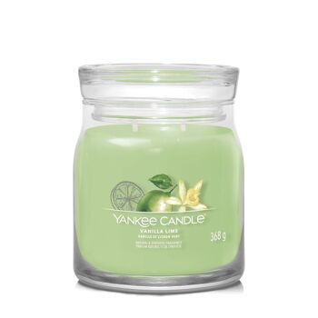 Vanille Citron Vert Signature Yankee Candle en pot moyen 1